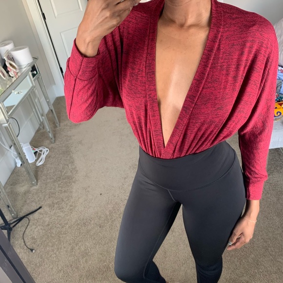 Boohoo Tops - Boohoo red plunge bodysuit NWT